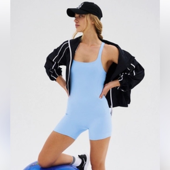 Free People NWT Never Better Runsie Blue/Purple Sz XS - Picture 1 of 12